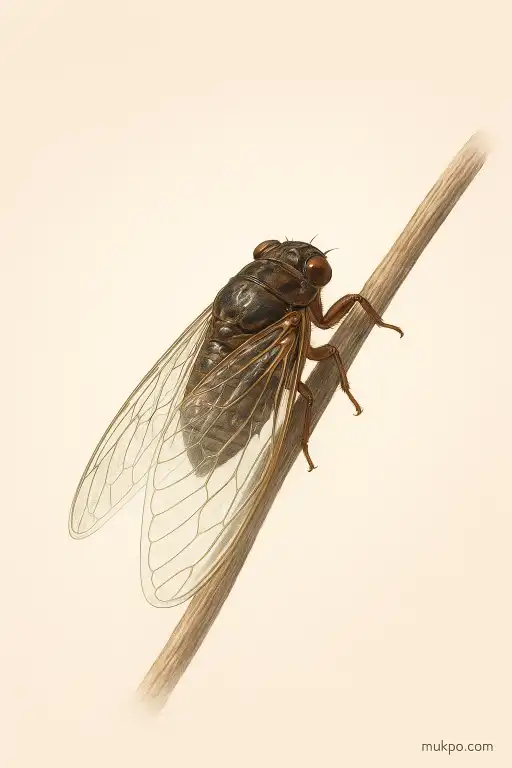 Why some cicadas emerge with transparent wings after drought